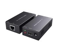 PWAYTEK HDMI Extender 1080p@60Hz, 3D, Over Single Cat5e/Cat6/Cat 7 Cable Full HD Uncompressed Transmit Up to 164 Ft(50m), EDID and POC Function Supported (Transmitter and Receiver)