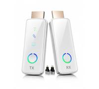 PWAYTEK Wireless HDMI Transmitter and Receiver 164FT/50M, 4K Decode 1080P@60Hz Ultra HD Video Output, LED Display, Plug&Play 5G+2.4G for Audio to Monitor from PC/Projector/TV Box