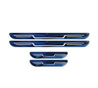 PWBYU 4Pcs Stainless Steel Car Door Sill Protector for Skoda Octavia Mk3 /(5E), Entry Edge Guard Trim Scuff Protective Threshold Cover Strips Car Accessories,A/Blue