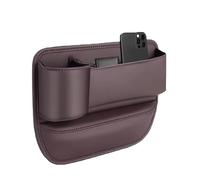PWBYU Car Leather Cup Holder Gap Bag for Mazda CX-5 2013-2014, Multifunctional Seat Storage Box Front Seat Gap Filler Organiser Accessories,A/Dark Brown-A/Copilot