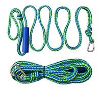 PWC Dock Line Tow Ropes 2pcs Boat Mooring Rope with 316 Stainless Steel Clip 10mm Braided Line Marine Rope with Loops for Jet ski Watercraft Boat Kayak (3M-10MM-2PCS)