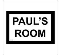 PWDirect CM325 Name Room Sign Personalise Choice Pick Words Bespoke Door Custom 600mm x 450mm A - Sticker/Sav - White Background