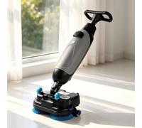 PweKzxt 17" Commercial Floor Scrubber, 17" Floor Machine Efficient Cleaning,Carpet Extractor Power Scrub Brush,Walk-Behind Commercial Cleaning Machine, for Home, Office & Bathroom Gray