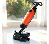 PweKzxt 17" Commercial Floor Scrubber, 17" Floor Machine Efficient Cleaning,Carpet Extractor Power Scrub Brush,Walk-Behind Commercial Cleaning Machine, for Home, Office & Bathroom Orange