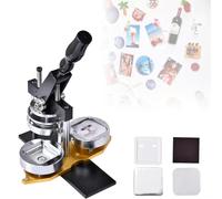 PweKzxt Badge Maker Set,Photo Magnet Making Machine, DIY Photo Refrigerator Sticker Magnet Press Machine, Fridge Magnet Button,Square Button Maker Kit Badges-300pcsMaterial