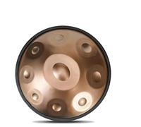 PweKzxt Beginner Handpan, Handpan Drum Instrument,9 Tone 18 Inch Instrument Hand Pan G Major, Harmonic Percussion,Hand Drum for Sound Healing, Yoga Gold