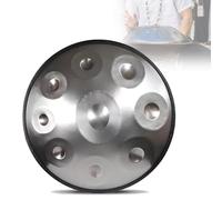 PweKzxt Handpan,Beginner Handpan,18 Inches G Minor 9 Notes Steel Hand Drum, Handpan Drum for Adults With Soft Bag, Mallet and Stand - Harmonic Percussion Silver