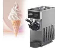 PweKzxt Single Flavor Commercial Ice Cream Maker 450W Soft Serve Ice Cream Machine, 4-5kg/H, with pre-Cooling Function and LCD Control Panel gray