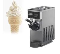 PweKzxt Single Flavor Commercial Ice Cream Maker,450W Soft Serve Ice Cream Machine,Air Cooling Refrigerating System,with LED Panel,Suitable,For Restaurants, Cafes gray