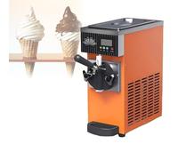 PweKzxt Soft Serve Ice Cream Maker, LCD Touch Panel, with Precooling Function/Automatic Cleaning, for Home and Commercial Use. Stainlesssteel orange