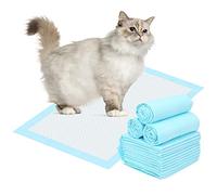 PWEZON Disposable Litter Box Liners, 50 pcs Super Absorbent Training Pads, 6-Layer Leak-Proof Cat Litter Liners, 45 x 33 cm Cat Litter Box Liners for Cat Breeze Litter System (Blue)
