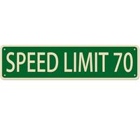 PWFGBZY Speed Limit 70 Street Sign Slim Metal Sign Room Bar Garage Man Cave Restaurant Shop Office Outdoor Indoor Home Novelty Wall Art 4x16 Inch