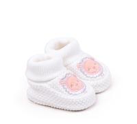 PWGGMAA Knitted Baby Booties with Ears Comfortable Soft Winter Infant Boots | Cute cozy knit ankle booties for winter fall, lightweight soft sole, warm breathable, for daily wear baby shower photo props