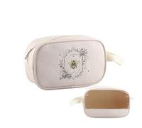 PWHAOO Bee Lover Gift Cute Bee Botanical Floral Clear Makeup Bag Honey Lover Travel Toiletry Bag Beekeeping Gift, Bee Botanical Floral Clear TM