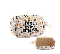 PWHAOO Criminal Justice Lover Gift My Criminal Justice Era Clear Makeup Bag New Criminal Justice Grad Travel Toiletry Bag Criminal Justice Graduation Gift, My Criminal Justice Era TM
