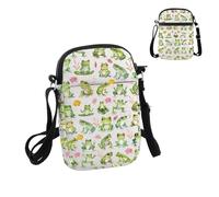 PWHAOO Frog Lover Gift Cute Frog Design Crossbody Bag Frog Design Travel Bag Frog Owner Gift, Cute Frog Design S