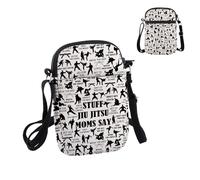 PWHAOO Jiu Jitsu Lover Gift Stuff Jiu Jitsu Mom Say Crossbody Bag Jiu Jitsu Fan Travel Bag Love Jiu Jitsu Gift, Stuff Jiu Jitsu Mom Say S