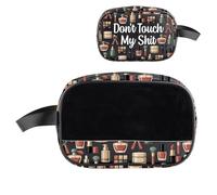 PWHAOO Makeup Tools Waterproof Cosmetic Case Don't Touch My Sh*t Makeup Bag Beauty Artist Gift Makeup Lover Gift (Don't Touch BAG)
