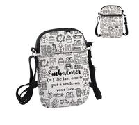 PWHAOO Mortician Gift Embalmer Definition Makeup Bag Funeral Director Cosmetic Bag Mortuary Science Student Gift, Embalmer Definition S