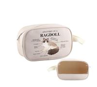 PWHAOO Ragdoll Cat Lover Gift Anatomy Ragdoll Cat Clear Makeup Bag R-agdoll C-at Mom Travel Toiletry Bag R-agdoll C-at Design Gift, Anatomy Ragdoll Cat Clear TM