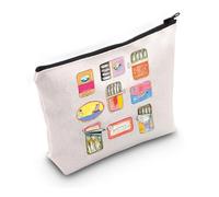 PWHAOO Sardine Lover Gift Tinned Sardines Makeup Bag Sardine Eater Cosmetic Bag Foodie Gift Tinned Fish Lover Gift, Tinned Sardines M