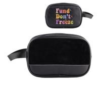 PWHAOO Scientific Research Protest Makeup Bag Fund Don't Freeze Waterproof Cosmetic Bag Support Science Gift (Fund Don't Freeze BAG)