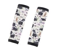 PWHAOO Skunk Lover Gift Skunk Design 2 Pack Luggage Handle Wraps Skunk Fan Luggage Identifier Skunk Mom Gift Handle Covers, Skunk Design L