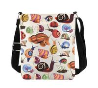 PWHAOO Snail Lover Gift Snail Design Crossbody Bag Who Loves Snails Travel Bag Snail Owner Gift, Snail Design C