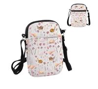 PWHAOO Snail Lover Gift Snail Design Pink Crossbody Bag Who Loves Snails Travel Bag Snail Owner Fan Gift, Snail Design Pink S
