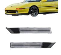 PwhhTVgoA 2 Pcs Front Bumper Side Marker Turn Light Housings Compatible With 1991 1995 MR 2 SW20 2nd Gen All Models No Bulb Socket(Clear Lens)