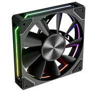 PWM Intelligent Speed Regulation ARGB Dynamic And Flexible Ring 12cm Chassis Fan 71.66CFM 800-1800RPM PC Assembly Accessories(Black,Regular)