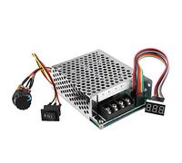 PWM Motor Speed Controller with Digit Display, 12 Volt Adjustable Voltage Regulator for Brushed Motors, CW CCW Reversible Switch, 10 to 55V Input