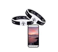 PWMENLK Bible Verse Bracelets for Men & Women - NFC Christian Wristband with Daily Scripture, WWJD Jewelry, Lent & Easter Gifts, Baptism & Prayer Devotional Jewelry, L, Nylon, no gemstone