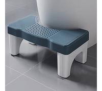 PWOCAN Detachable Stool for Adults Correct Posture, Non Slip 7" Toilet Leg Raiser Poop Squat Stool, Bathroom Squatting Step Stool for Kids (Color : blue)