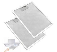 Pwocvoe 2 Pack Universal Cooker Hood Filter Replacement Metal Grease Filter Cooker Hood 5-Layer Aluminum Mesh Hood Vent Filter Cover Kitchen Extractor Fan Filter 320 x 260mm for Cooker Hood