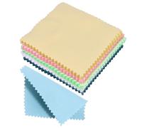 Pwocvoe 50Pcs Jewelry Cleaning Cloth, Double Sided Polishing Cloth, Wipe Cloths Microfiber Cleaning Cloths, Jewellery Polishing Cloth for Pearl Gold Platinum and Silver Lens Screens Glasses
