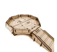 Pwork Wargames Landing Platform - sci-fi setting scenery set for miniatures in scale 28mm / 35mm - tabletop miniatures wargame 3D scenery terrain - MDF 3mm
