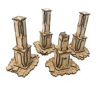 Pwork Wargames Medieval Lost Burg 04 - medieval city scenery scenery set for miniatures in scale 28mm / 35mm - tabletop miniatures wargame 3D scenery terrain - MDF 3mm
