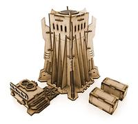 PWORK WARGAMES Power Plant - industrial setting scenery set for miniatures in scale 28mm / 35mm - tabletop miniatures wargame 3D scenery terrain - MDF 3mm