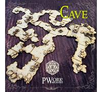 PWORK WARGAMES The Cave (La Caverna) - 3D Tactical Maps Rpg Fantasy Dungeon Tiles - 3D Modular MDF 3mm Tactical Maps