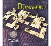 PWORK WARGAMES The Dungeon - 3D Tactical Maps Rpg Fantasy Dungeon Tiles - 3D Modular MDF 3mm Tactical Maps