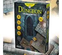 PWORK WARGAMES The Dungeon - RPG Modular Map Tiles - Double Face Cardboard Tiles