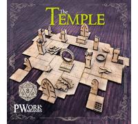 PWORK WARGAMES The Temple - 3D Tactical Maps RPG Fantasy Dungeon Tiles - 3D Modular MDF 3mm Tactical Maps