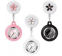 PWOSI Nurse Watch Glow Pointer in The Dark,Clip Watch,Lapel Watch,Nurse Fob Watch with Second Hand,Clip on Nursing Watch, Color 1, L, analog