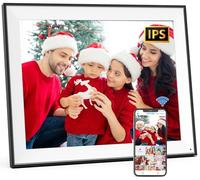 PWOSUN Large 17-inch Digital Picture Frame - 32GB Digital Photo Frame Wall Mounted, Remote Control, Full Functions, Motion Sensor, Share Photos and Videos Instantly, Unlimited Cloud Storage