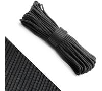 PWPAM 31m Paracord Rope 4mm Parachute Cord 11-Strand Core Tested to 550lb Paracord Ideal for Crafting, DIY, Camping, Survival, Outdoor (Black 11-Strand, 31m/100ft)