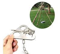 PWPAM Camping Tripod Board with Adjustable Chain for Suspending Pots over Fire for Cooking By Turning Branches into Campfire Tripod, Perfect Outdoor Campfire Cooking Equipment