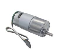 PWQBABJWL 37GB 545 Gear Motor Encoder DC 6V 12V 24V high Torque Encoder Motor Metal Reversible Gear Motor Reducer(24v,Reduction ratio 19)