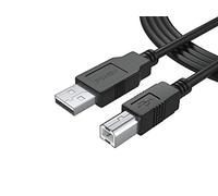 Pwr 6 Ft (1.8m) USB-2.0 Cable Type-A to Type-B High Speed Cord for Audio Interface, Midi Keyboard, USB Microphone, Mixer, Speaker, Monitor, Instrument, Strobe Light System Mac PC Type A to Type B