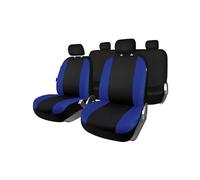 +PWR Car Parts Complete Set of Universal Maranello Seat Covers in Blue and Black. Airbag Compatible. Fits 5 Seats.